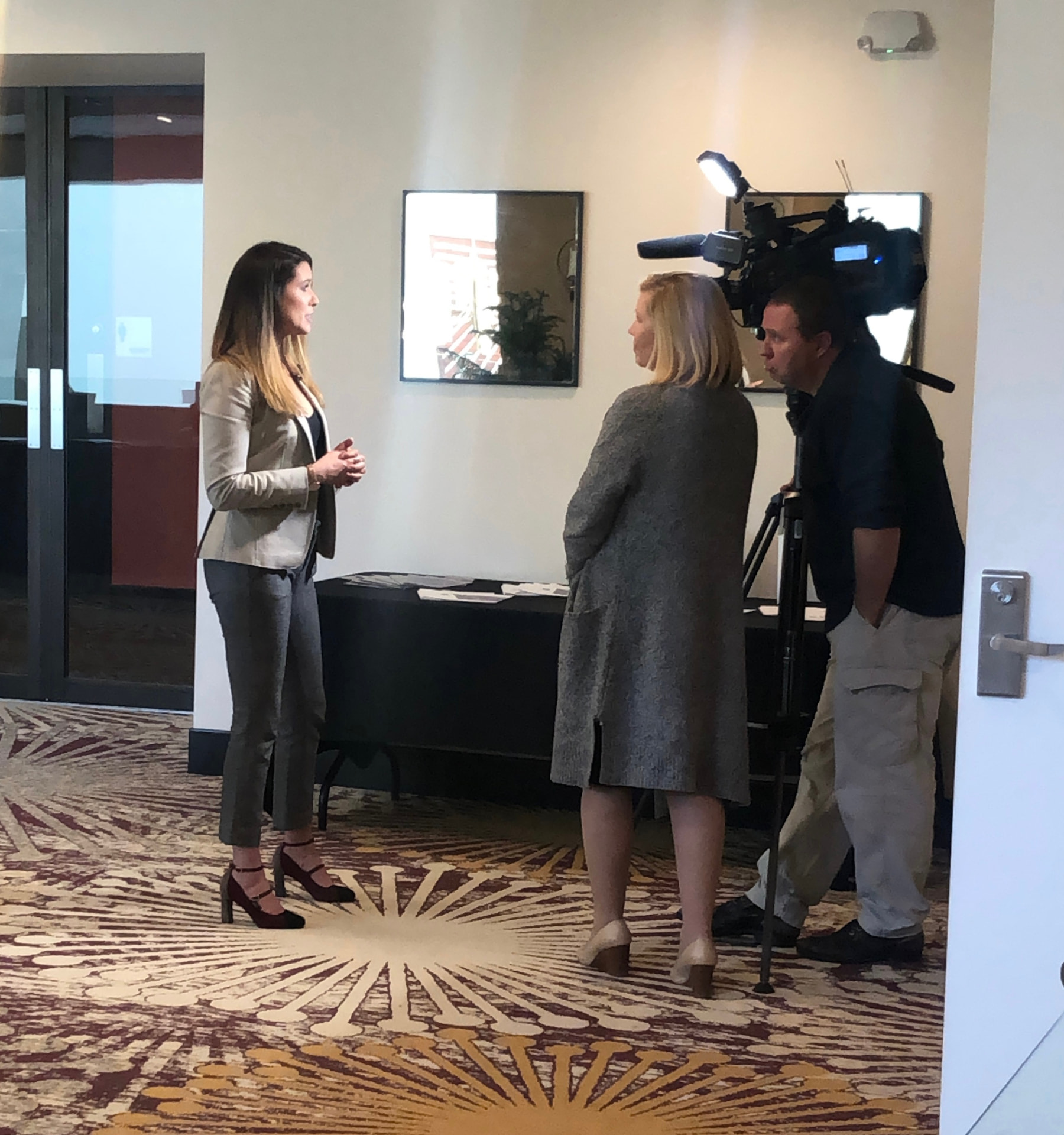 Mia Lowry speaking during a filmed interview